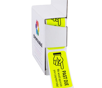 "Past Due Payment" Collection Labels - 1" x 2-1/4" - 250/Box