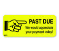 "Past Due Payment" Collection Labels - 1" x 2-1/4" - 250/Box