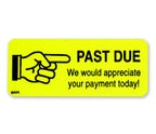 "Past Due Payment" Collection Labels - 1" x 2-1/4" - 250/Box