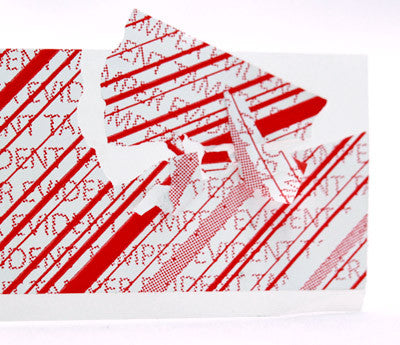 1-3/8" Tamper Evident Sealing Tape | With Diagonal Lines: 13 yds