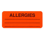 "Allergies" Labels - 1" x 2-1/4" - 250/Box